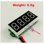 Digital Voltmeter with red LEDs, 3.5 - 30 V, black, 4-digit and 2-wire